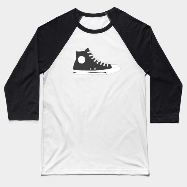 Black Sneaker Baseball T-Shirt by rianfee